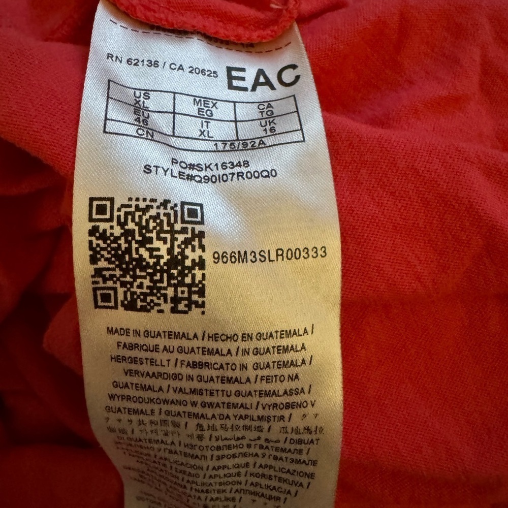 Guess Red/pink Tee with Silver Design - Picture 7 of 8